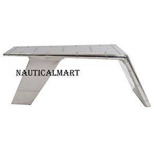 Vintage Aluminium Elegant Aviator Wings Desk Table Silver Metal