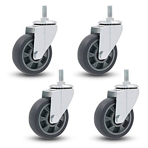 LEVINE Heavy Duty Swivel Caster Wheels - Industrial Transport TPR Rubber Casters