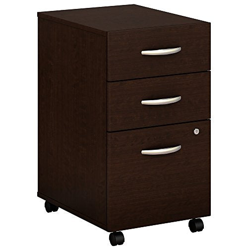 Bush Business Furniture Series C 3 Drawer Rolling File Cabinet in Mocha Cherry