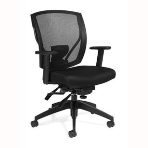 Atwater Mesh MidBack MultiAdjustment Task Chair Black Mesh Fabric Seat/Black Mesh Back/Black Frame