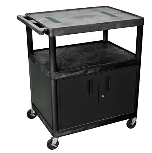 Luxor - 40"H AV Cart with Three Shelves Cabinet (LE40C-B)