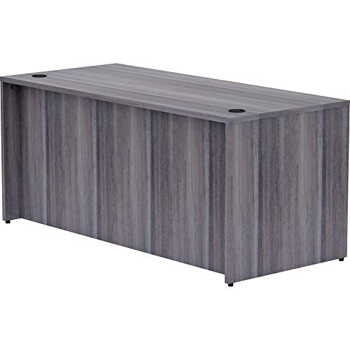 Lorell LLR69546 Weathered Charcoal Laminate Desk Shell