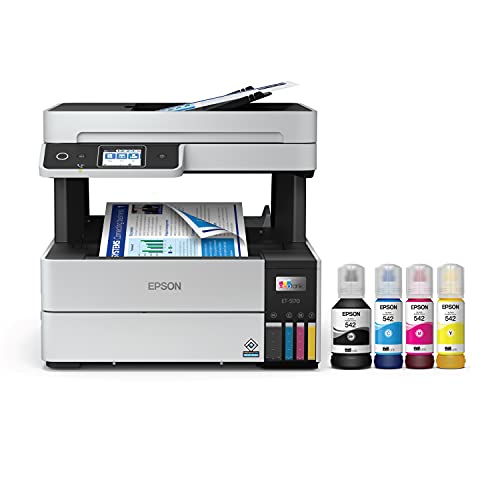 Epson EcoTank Pro ET-5170 Wireless Color All-in-One Supertank Printer - Renewed White