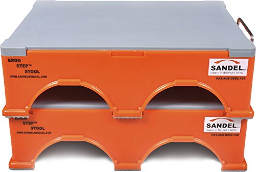 Sandel 1170 Ergo-Step Stool, Stackable, Orange