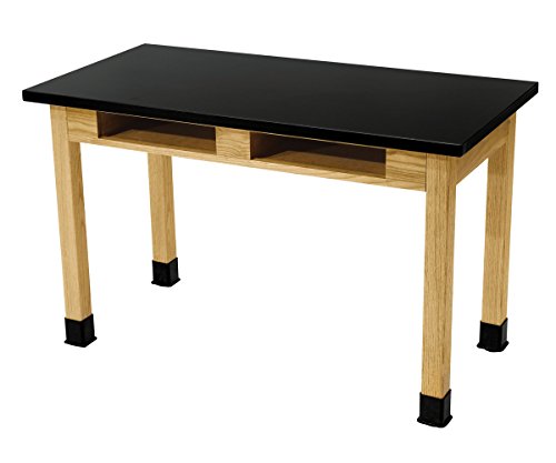 National Public Seating Science Lab Table 36" H - Phenolic Top - Dual Book Compartment - 24 x 54