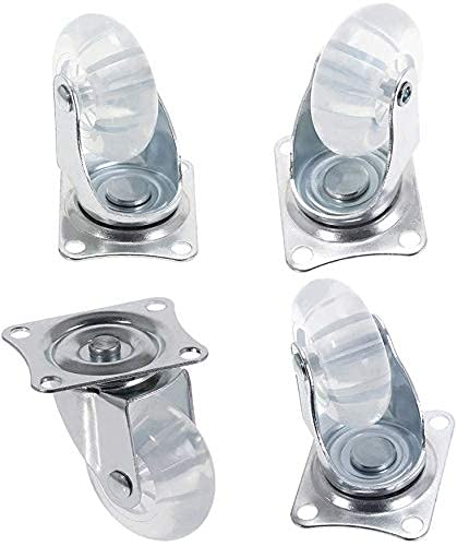 None 4 Pieces PU Caster Furniture Wheel - Heavy Duty & Mute