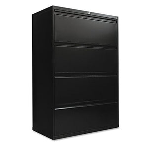 Alera 4-Drawer Lateral File Cabinet, 36 by 19-1/4 by 54-Inch, Black