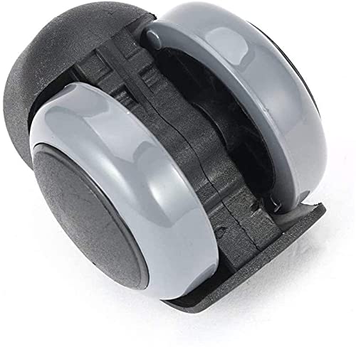 None Castor Office Computer Chair Casters - 360 Degree Rotatable Rolling Wheel Rubber Threaded Shaft - DIY Spare Parts