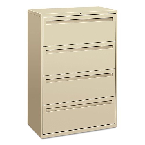 HON 784LL 700 Series Four-Drawer Lateral File Cabinet, 36w x 19-1/4d, Putty