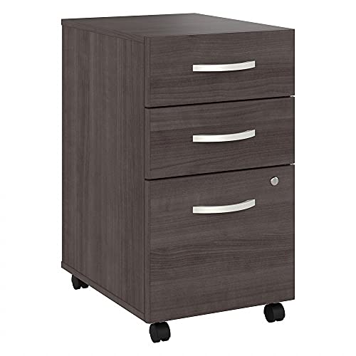 Bush Business Furniture Studio A 3 Drawer Mobile File Cabinet-Assembled, Storm Gray