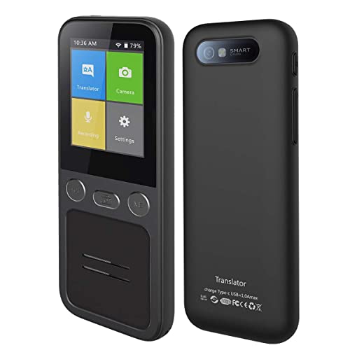 inBEKEA Language Translator Device - Internet Photo Translation Machine - Offline Translation Equipment - Online Recording - Ideal for Work, Study, and Travel - High Efficiency (A)