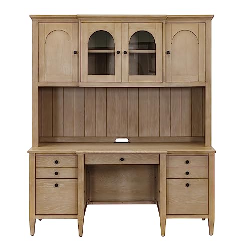 Martin Furniture Laurel Credenza and Hutch, Light Brown