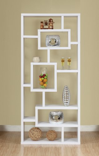 ioHOMES Mateo Open Back Bookcase, White