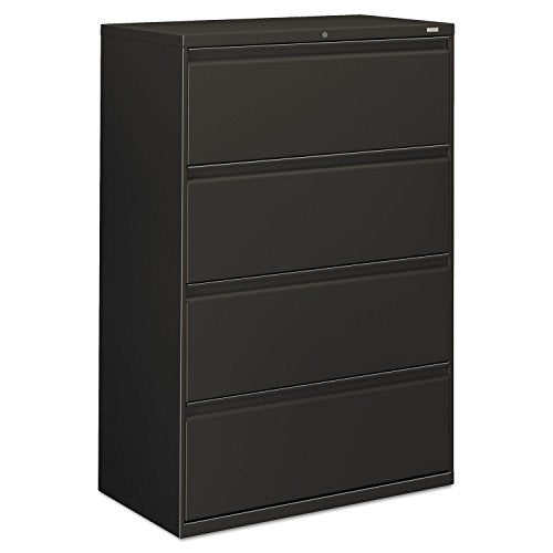 HON 800 Series Four-Drawer Lateral File Cabinet, Charcoal