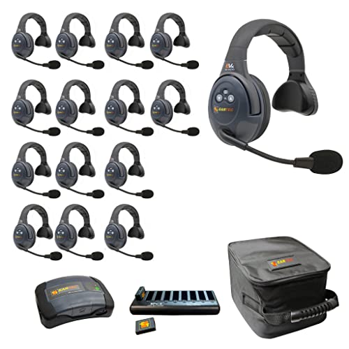 EARTEC Evade EVX15S-CM Wireless Intercom System with 15 Single Speaker Headsets