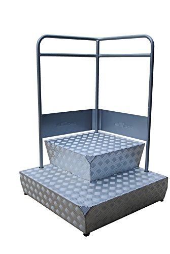 Vestil CUP-3131 Container Step Platform, 485 lb. Capacity, 31" x 31", Silver