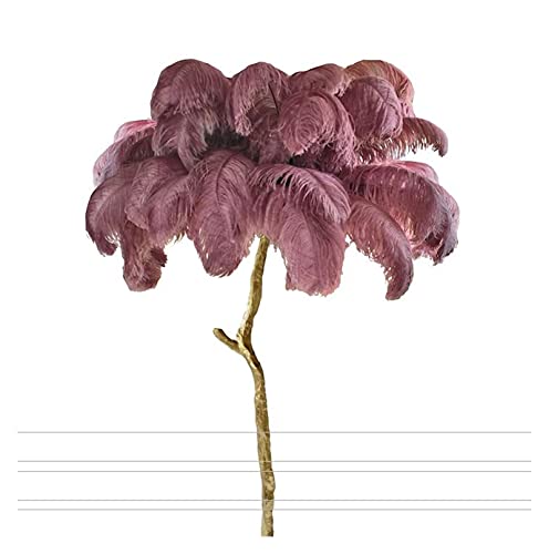 None Nordic Feather LED Floor Lamp 180CM Khaki - Purple