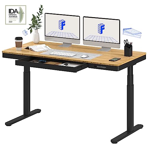 FLEXISPOT Electric Standing Desk with Wireless Charging & Drawer