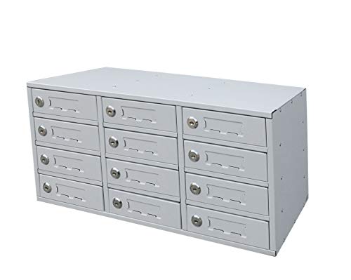 FixtureDisplays Cellphone Locker Charging Station Mini Storage Cabinet White Rivet NPF 15258