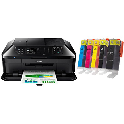 Canon PIXMA MX922 Wireless Inkjet Office All-in-One Printer Bundle with MPI Compatible Canon PGI-250XL/CLI-251XL Bundle, CMYK and Photo Black