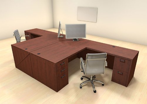 UTM Furniture Modern Executive Office Workstation Desk Set, CH-AMB-F16