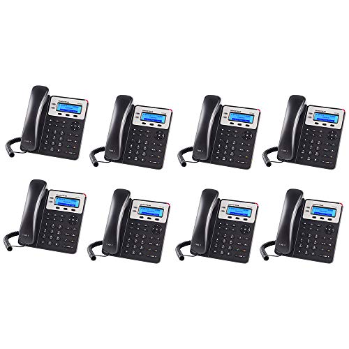 Grandstream GXP1625 SMB IP Phone, 2 SIP Acct, Multi-language PoE Bundle (Pack of 8)