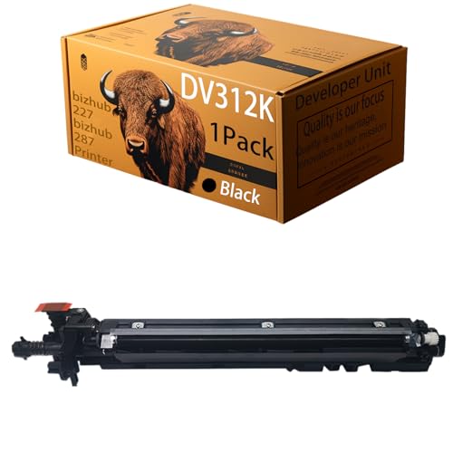 MYNVY DV312K Developer Unit Replacement for Konica Minolta A7Y003D - Compatible with bizhub 227/287 Printer - High Print Yield 200,000 Pages - Black (1 Pack)