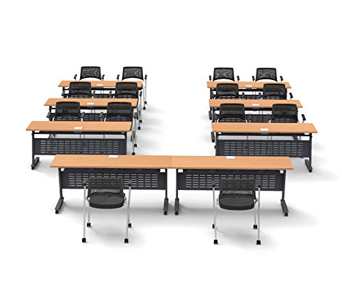 Team Tables 14 Person Folding Training Tables with Power+USB Outlet