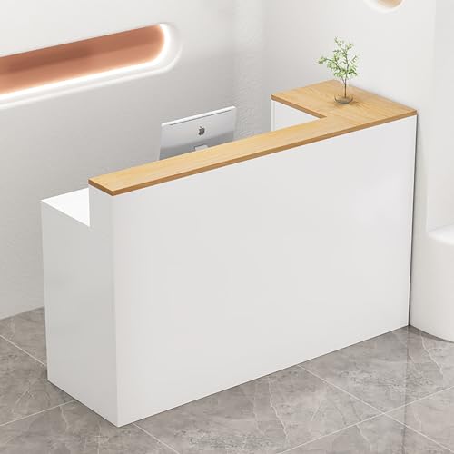 ZXLBTNB Reception Desk Checkout Counter, L-Shaped Cashier Station, Modern Clothing Store Furniture