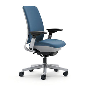 Steelcase Amia(R) Ergonomic Work Chair by Steelcase, fabric = Sky; frame/base = Platinum/Platinum