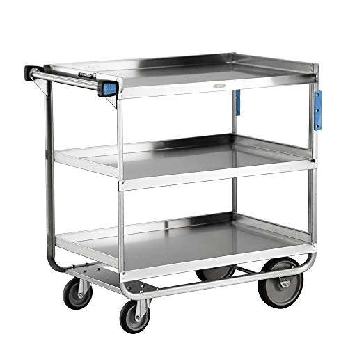 Lakeside Manufacturing 744 Utility Cart, Stainless Steel, 3 Shelves, 700 lb. Capacity