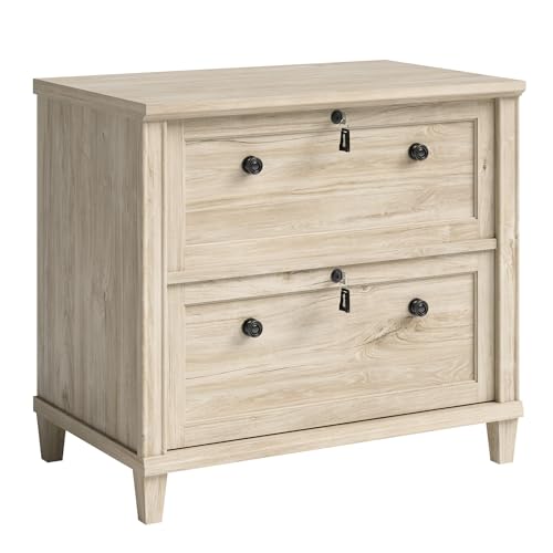 Sauder Hammond Lateral File Cabinet, Chalk Oak Finish, 32.87" x 20.55" x 30.0
