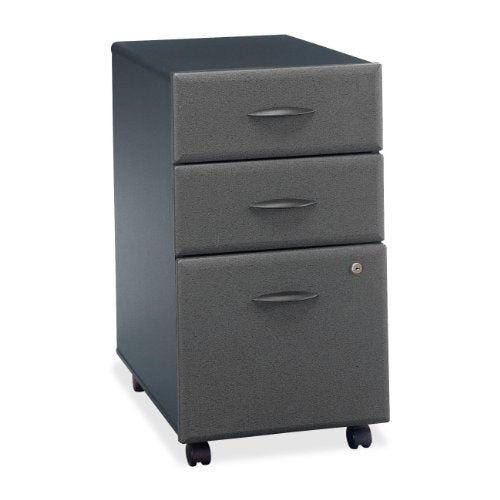 Bush Business Furniture Series A 3 Drawer Mobile File Cabinet, Slate