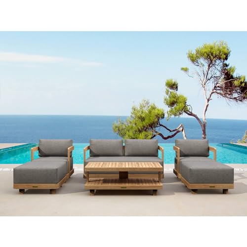 212 Main Granada Deep Seating Set Natural Smooth Well Sanded - 6 Piece
