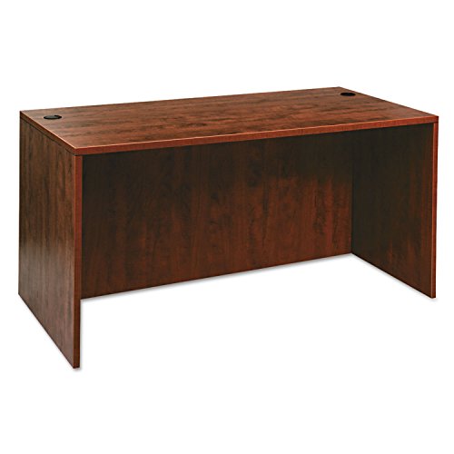Alera Valencia Series Straight Desk Shell, Med Cherry, 59 1/8 X 29 1/2 X 29 5/8