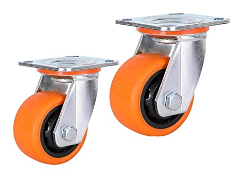 ROLTIN Heavy Duty Swivel Casters 200mm Galvanized Nylon Wheel - 2 Pack