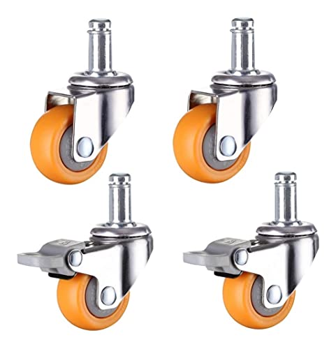 IkiCk Furniture Casters Office Chair Caster Wheels - Nylon Swivel Castors - Trolley Wheels Castor
