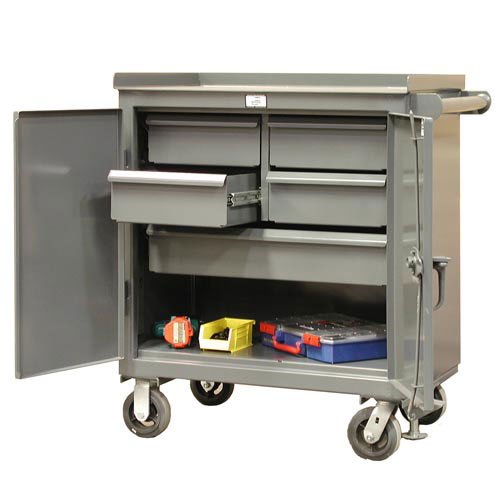 Strong Hold Five Drawer Tool Cart