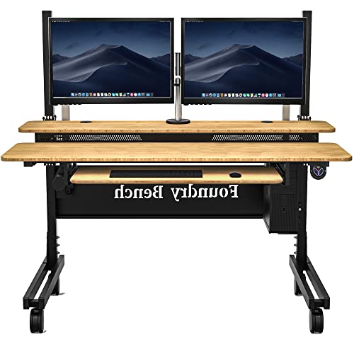 VERSADESK Foundry Bench 36" Wide x 30" Deep Dual Motor Electric Height Adjustable Standing Computer Desk