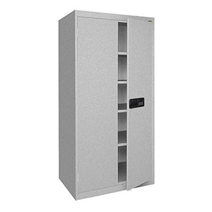 Sandusky Lee EA4E361872-MG Elite Series Keyless Electronic Welded Storage Cabinet, 36" Width x 18" Length x 72" Height, Multi Granite