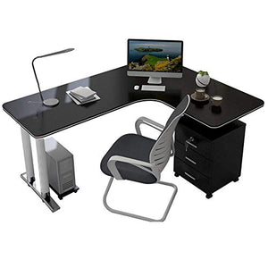 DIANAR L-Shaped Corner Desk, 47inch PC Computer Gaming Student Study Desk,Home Office Writing Workstation Corner Desks for Small Space