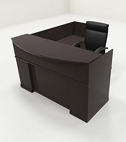 UTM Furniture Traditional L Shaped Reception Desk Set, 4pc, RO-SOR-R4