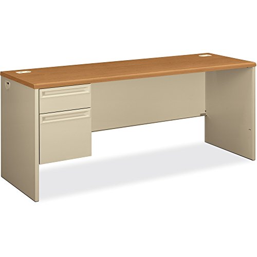HON 38855LCL 38000 Series Left Pedestal Credenza - 72w x 24d x 29-1/2h - Harvest/Putty