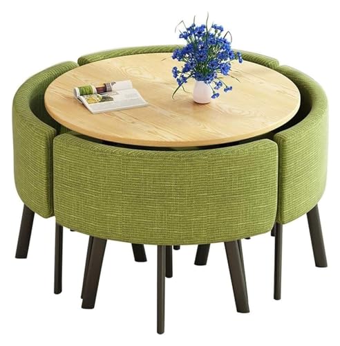 DioOnes Table Set - Modern Minimalist Round Office Reception Desk and Chair Combination