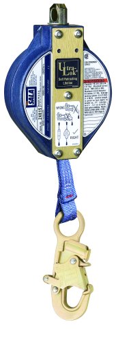 3M DBI-SALA Ultra-Lok 3103207 Self Retracting Lifeline, 20', 1" Nylon Web With Snap Hook, Blue