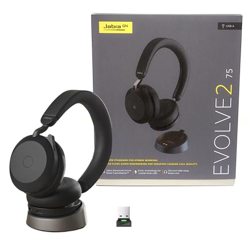 Global Teck Worldwide Jabra Evolve2 75 Wireless Headset Stereo UC Bundle