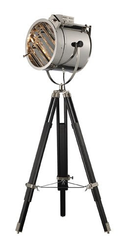 Dimond D2126 Curzon Floor Lamp, 11"W x 45" - 67"H, Chrome and Black