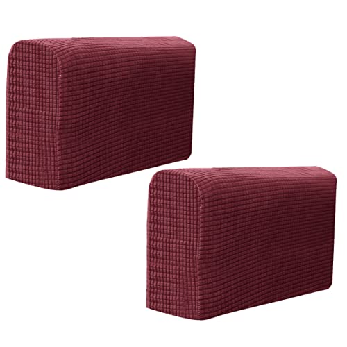 SaditY 2pcs Black Washcloth Sofa Armrest Protectors