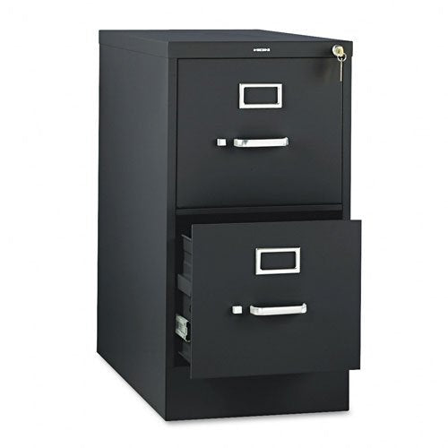 HON 310 Series Vertical File Cabinet - 2 Drawer, Letter Size, Black