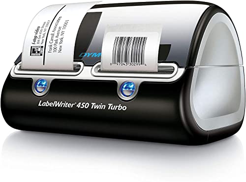Generic LabelWriter 450 Twin Turbo Direct Thermal Label Printer - USB Connectivity, 71 Labels Per Minute, Monochrome Barcode Maker